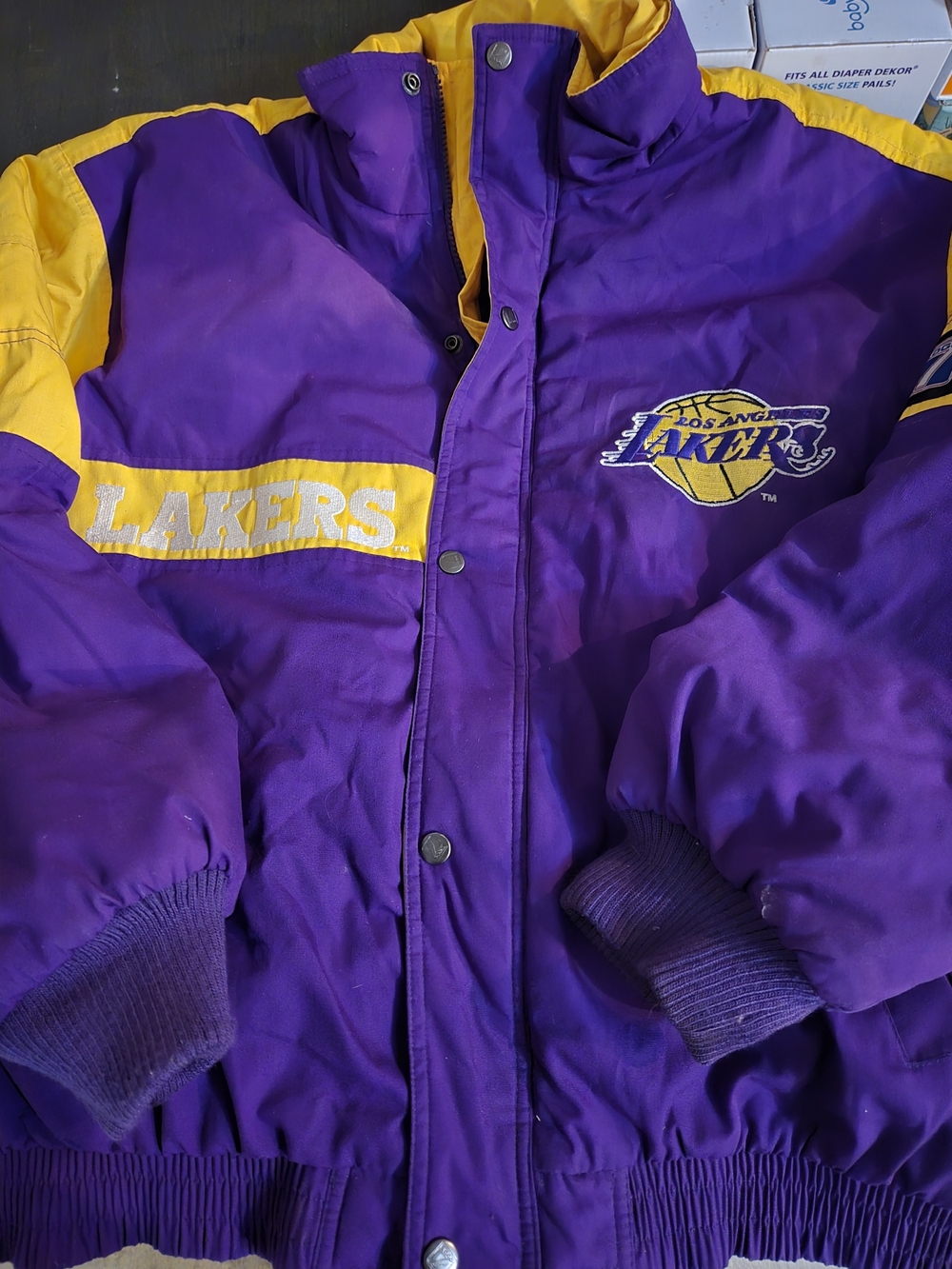 Vintage 90s Lakers Snap Jacket